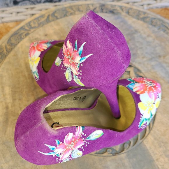 Women's Classy Pumps with Stunning Hidden Platform Heel Sz 7.5 CR Collection - Picture 2 of 12